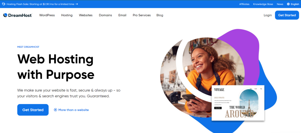 DreamHost – Small Business Host with Month-to-Month Billing