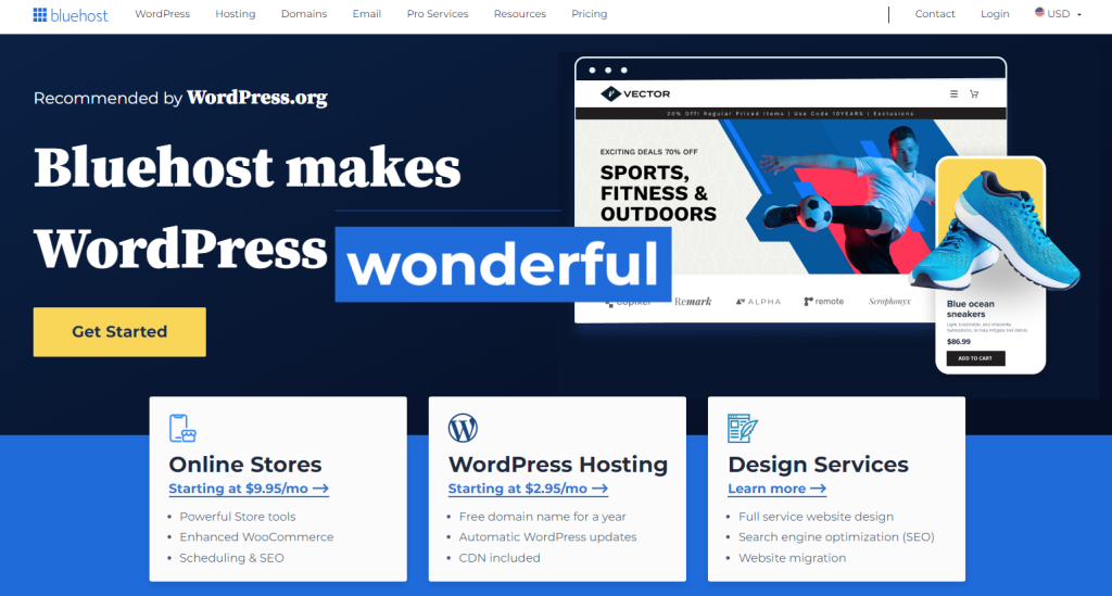 Bluehost: Best for WordPress Hosting