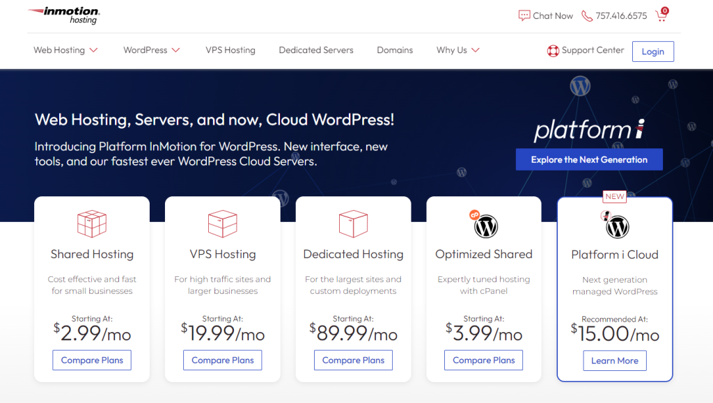 InMotion Hosting: Best Introductory Pricing